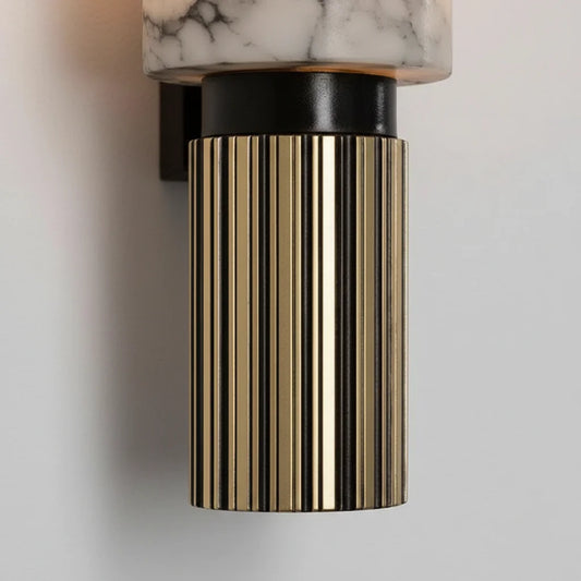 Applique Murale LED en Marbre – Design Moderne – Marbre Naturel & Métal