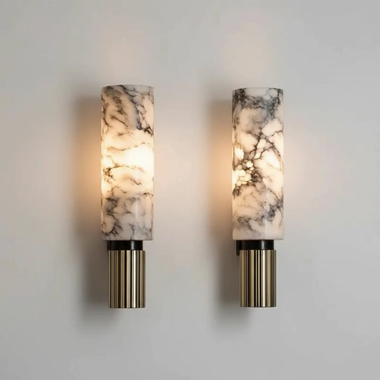Applique Murale LED en Marbre – Design Moderne – Marbre Naturel & Métal