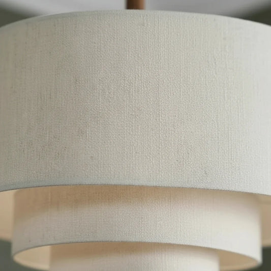 Lustre Japonais – Tissu Wabi Sabi – Style Japandi Minimaliste – Câble Réglable 300 cm